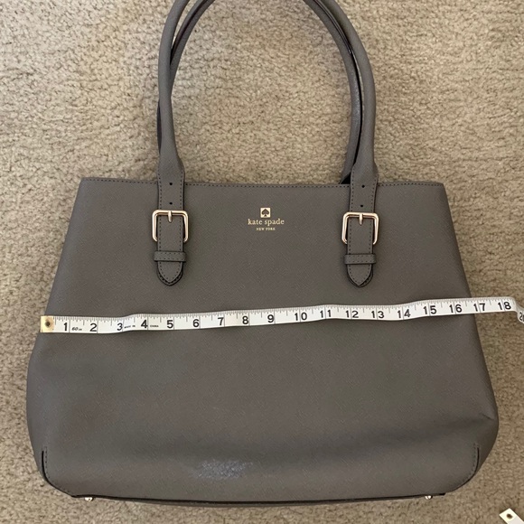 Large Grey Kate Spade tote handbag satchel - Picture 8 of 8
